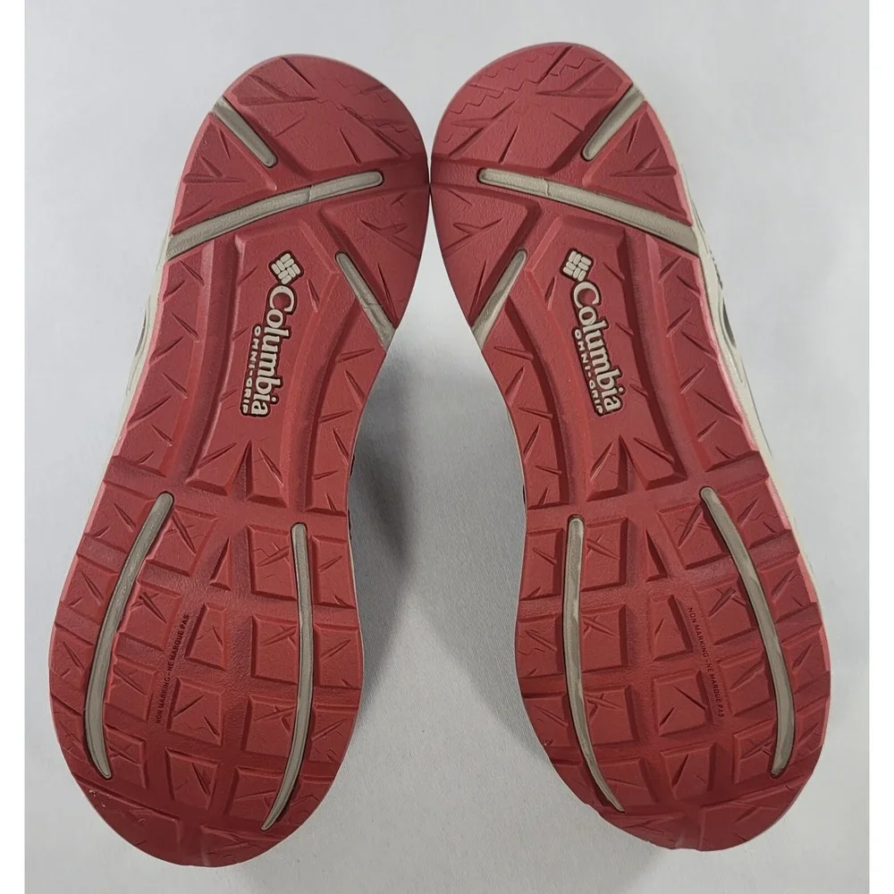 Columbia‎ Bahama Vent PFG Boat Shoes Mens Sz 8 Grey/Red Canvas & Leather Uppers